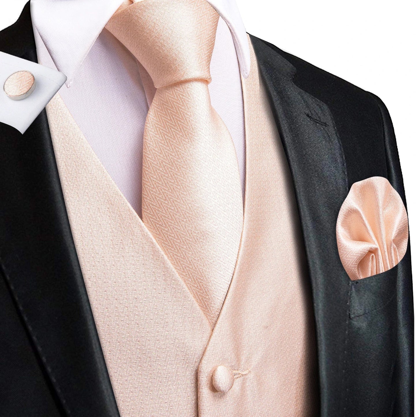 Elegant Purple Silk Mens Vests Tie Fashion Paisley Jacquard Sleeveless Jacket 4PC Hanky Cufflink Paisley Suit Waistcoats Wedding
