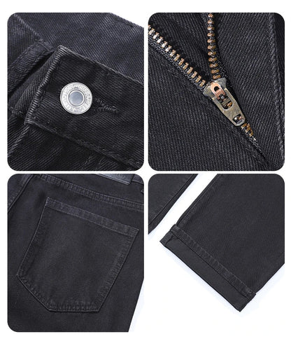 New Autumn Jeans Men Black Casual Baggy Trousers Classic Straight Comfortable Wide Denim Trousers Male Brand Clothing