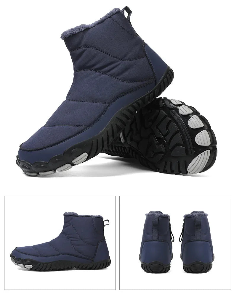 Cotton Boots Men/women Large Size 47 Waterproof Snow Boots Winter Warm  Comfort Zipper Anti Cold Non-slip Cotton Boots