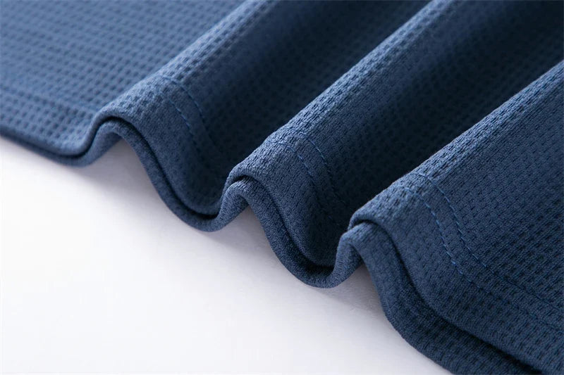 Minimalist Men's V-neck Long Sleeve T-shirt Soft Knitted Fabric Comfortable Top for All Seasons