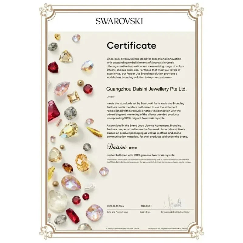 Daisini Nail Shape Bracelet Embellished with Premium Grade Crystal From Swarovski for Women 18k Gold Plated Couple Holiday Gift