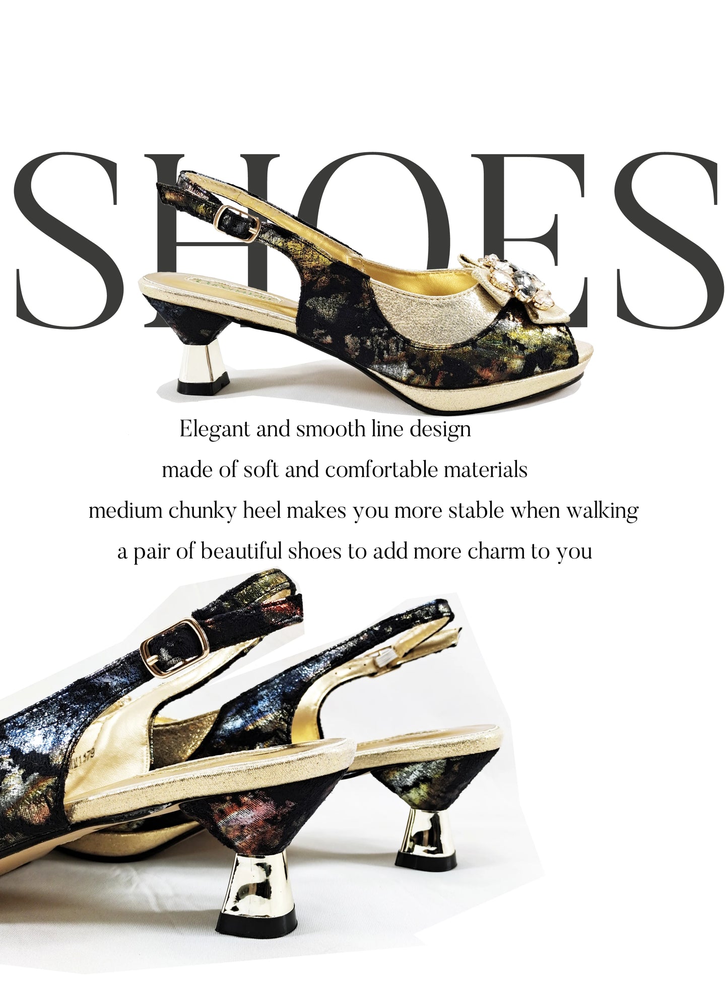 New Women High-Heel Shoes Elegant Wine Rhinestone Metallic Diamond Accents Paired with Match Handbag Exquisite Special-Material