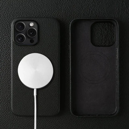 For Magsafe Case iphone 15 Pro Max Premium Genuine Leather Cover Magnetic for Funda Iphone14Pro 15 Cases Full Coverage Carcasa