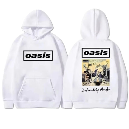 2025 Hot Sale British Rock Band Oasis Graphic Double Sided Printed Hoodie Men Women Fleece Autumn Winter Hip Hop Male Sweatshirt