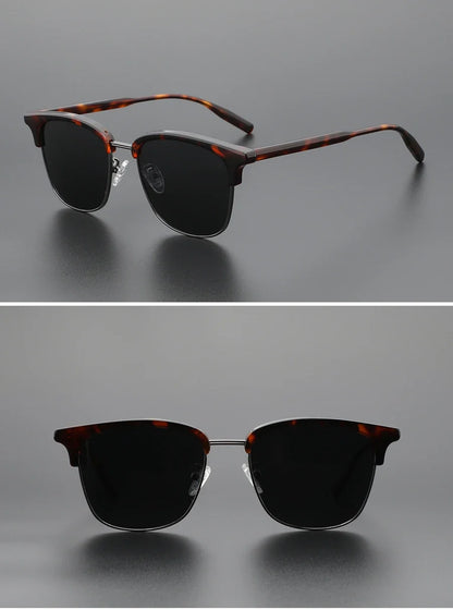 Europe and The United States Retro Sunglasses Classic Large Frame Men's Sunglasses Polarized UV Protection Travel Shading Mirror