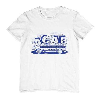 ACAB Police Car Hooligans Ultras Men Women T-shirt Outdoor Street Casual Fashion Hip-hop Rock Pure Cotton Short-sleeve Clothing