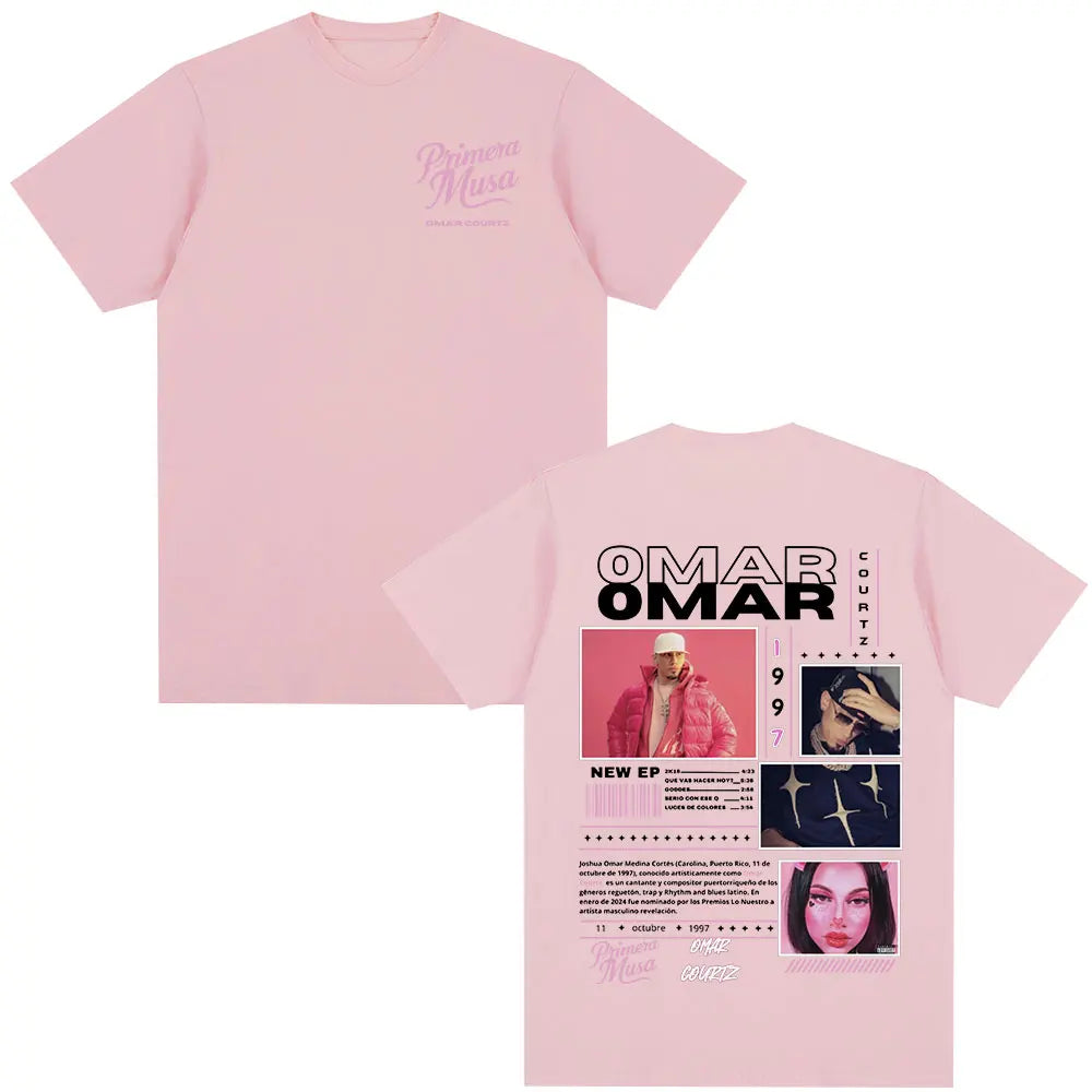 Omar Courtz Primera Musa Album Tour Merch T Shirt Men Women Clothing Hip Hop Fashion T-shirt Casual Cotton Short Sleeve T-shirts