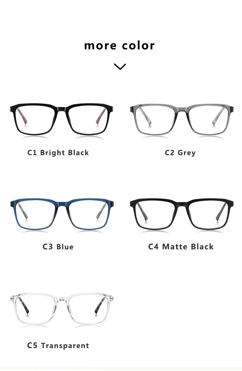 New Classic Geometric Simple Square Frame Design Men's Anti-blue Light Glasses Can Be Customized Prescription LS213