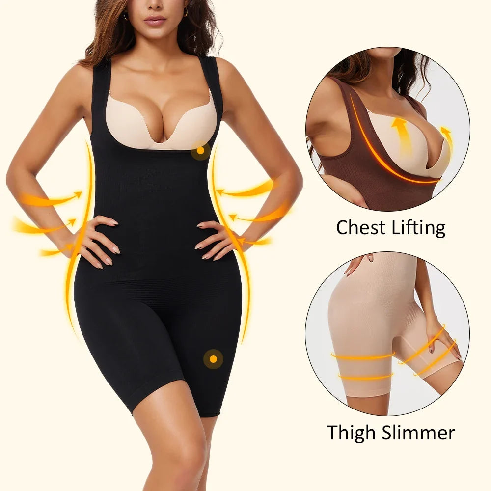 Women's One-Piece Tight Buttocks Control Lifting Shaping Shapewear Bodysuit Device High Waist Training Tight Fitting Clothing