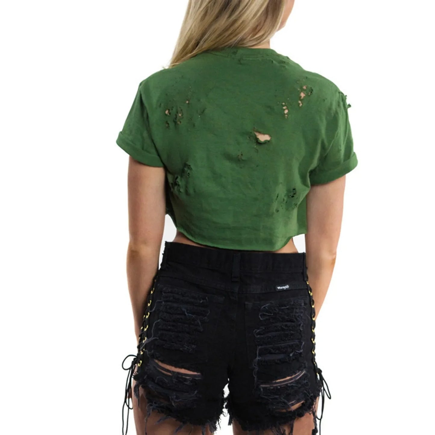 Sexy Women's Jeans Fashion Casual Side Lace-Up Denim Shorts Sexy Hot Denim Short pants Club dance Ripped short jeans