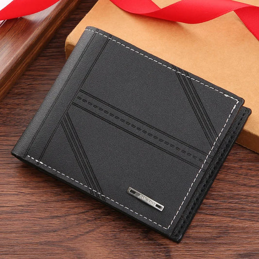 Portefeuille court en cuir givré pour hommes, avec plusieurs fentes, porte-monnaie, porte-photo, petit portefeuille pour hommes, haute qualité, nouveauté 2024