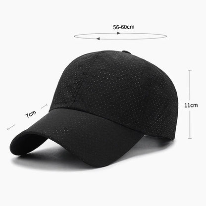 Mesh Quick Dry Cap Men Running Sports Baseball Cap Women Golf Tennis Cap Outdoor Jogging Breathable Sun Hat