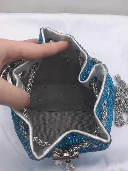 Crystal Shiny Rhinestones Diamond Evening Bag Wedding Party Clutch Purse Luxury Fashion Women Handbag Shoulder Crossbody Bag