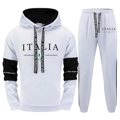 Mens Tracksuit Outdoor Quality Autumn Winter Simple Casual Sports Hooded Single Sweatshirts And Sweatpant Comfort Sports Fitness