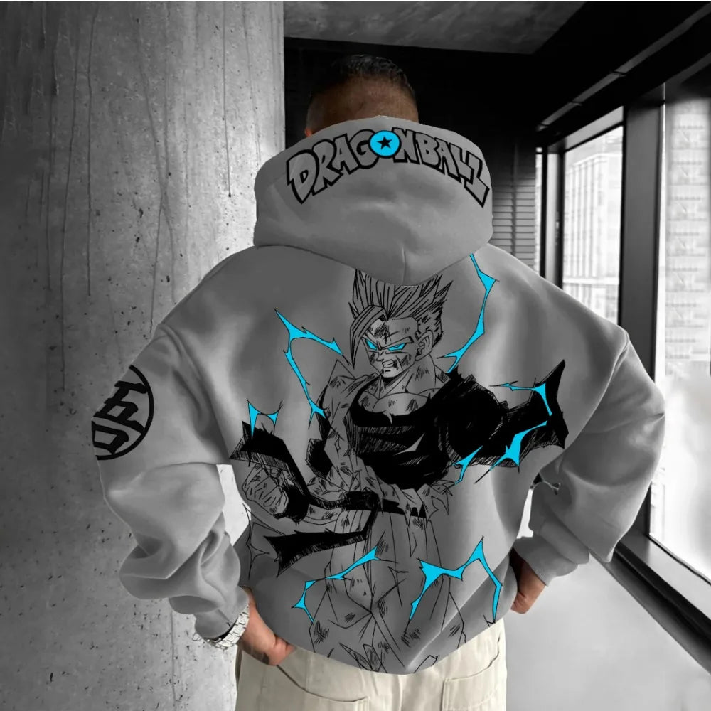 Dragon Ball Men's and Women's Hoodies Sweater Vegeta Japanese Anime Summer Autumn Boys Children's Long Sleeves Parent-Child Wear