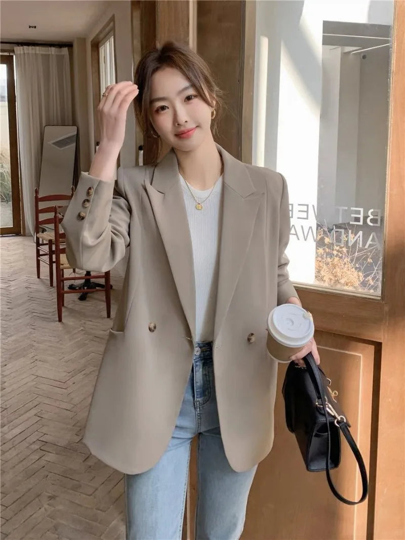 New Fashion Spring Autumn Blazer Women Long Sleeve Office Ladies Suit Jacket Business Work Wear Formal Coat Female Outerwear