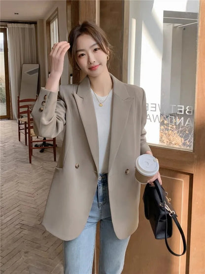 New Fashion Spring Autumn Blazer Women Long Sleeve Office Ladies Suit Jacket Business Work Wear Formal Coat Female Outerwear