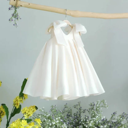 Teen Girl Clothes 2026 White Girls Host Dress Children Gown Costume Kids Summer Performance Outfit Birthday Party Princess Tutu
