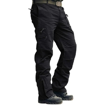 Men's Cargo Pants Outdoors Style Tactical Pants Male Camo Jogger Plus Size Cotton Many Pocket Men Camouflage Black Trousers