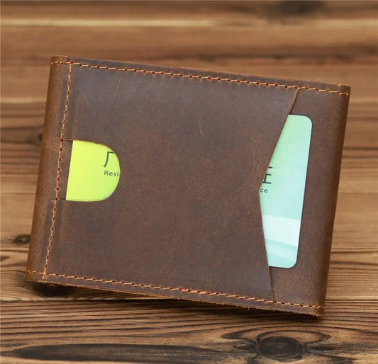 Porte-cartes minimaliste fin pour hommes, avec porte-monnaie et rabat pour organiser vos finances