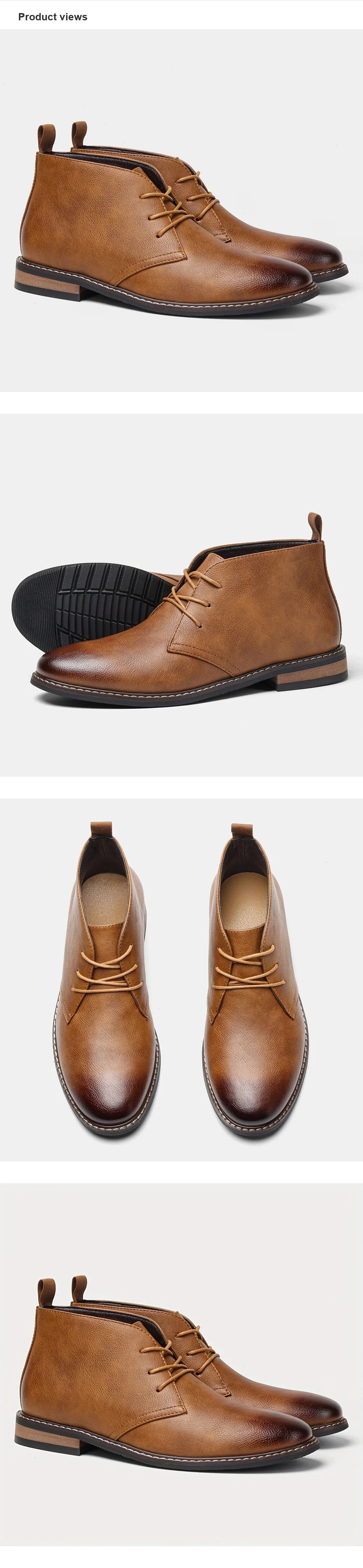 Retro Men Ankle boots Brand Plus Size Desert Boots Comfortable Leather Boots For Men