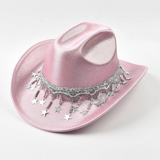 Women Sequin Fedora Hat With Rhinestone Ribbons Fashion Festival Party Wedding Dress Hats Cowgirl Jazz Cap