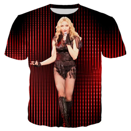 Y2K Singer Madonna Graphic T Shirts Summer Women Men Clothing Fashion Casual Tops Tees Harajuku Streetwear Oversized T-shirt