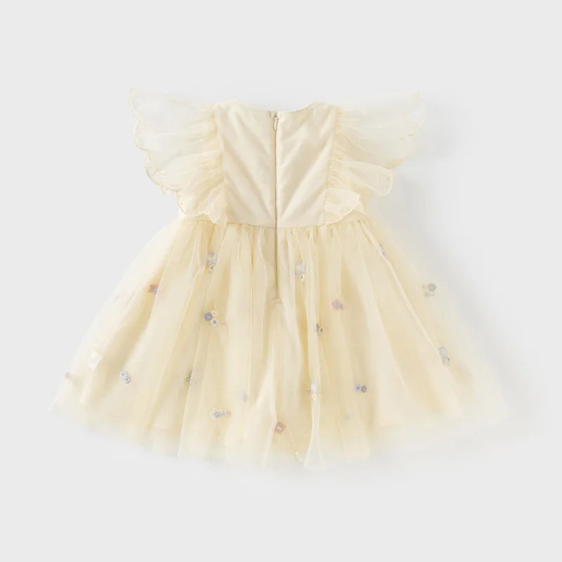 Summer Girls Baby Princess Dress Charm Elegant Cute Mesh Embroidered Floral Dress Party Gentle Outdoor DB2250967