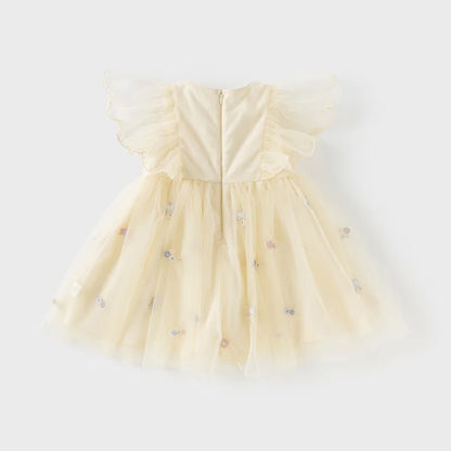 Summer Girls Baby Princess Dress Charm Elegant Cute Mesh Embroidered Floral Dress Party Gentle Outdoor DB2250967