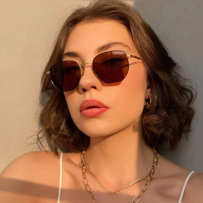 Trendy Polarized Prescription Sunglasses Hexagonal Progressive Sun Glasses For Men Women UV400 Protection Shades