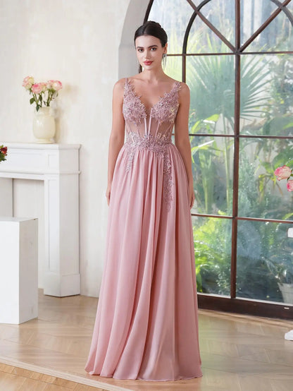 Navy Blue A Line Evening Dresses 2025 Elegant Beaded Appliques Illusion Prom Gowns Formal Party Vestido De Gala