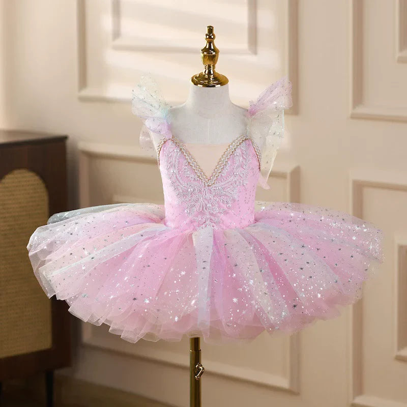Summer Girl Dress Tutu Stage Ballet Leotards Party Girls Dresses Ballerine Dance Costumes Kids Clothes Princess Outfit Vestidos