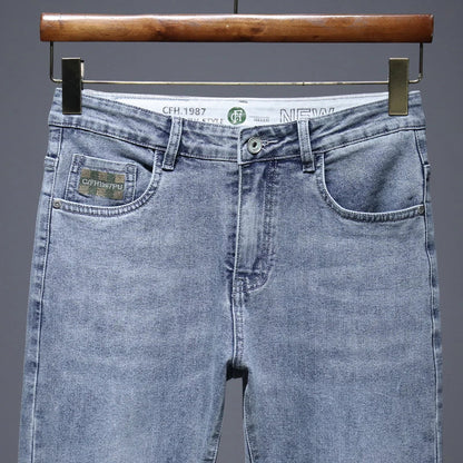 Hot Summer Jeans for Men, Trendy Korean Style, Slim Fit