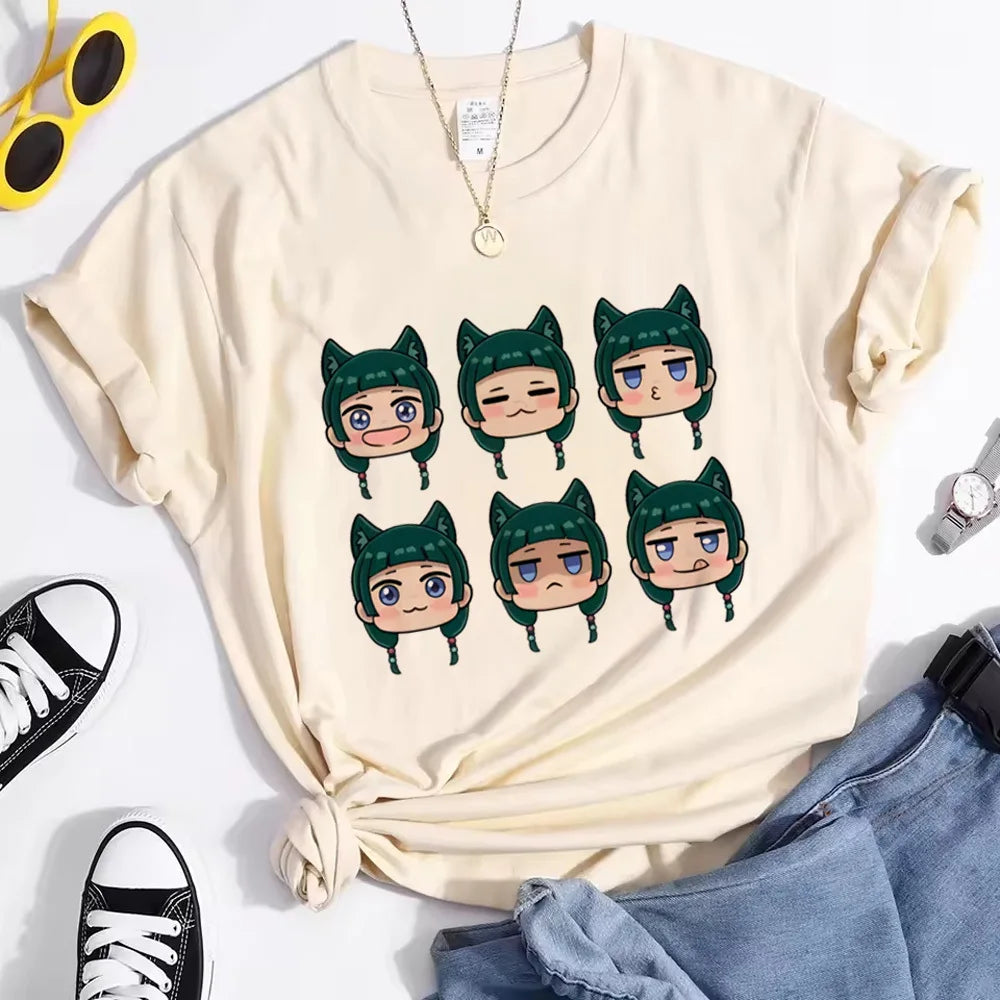 Apothecary Diaries top tees female anime harajuku  Comfortable Punk t shirt Classic hip hop Retro women aesthetic streetwear