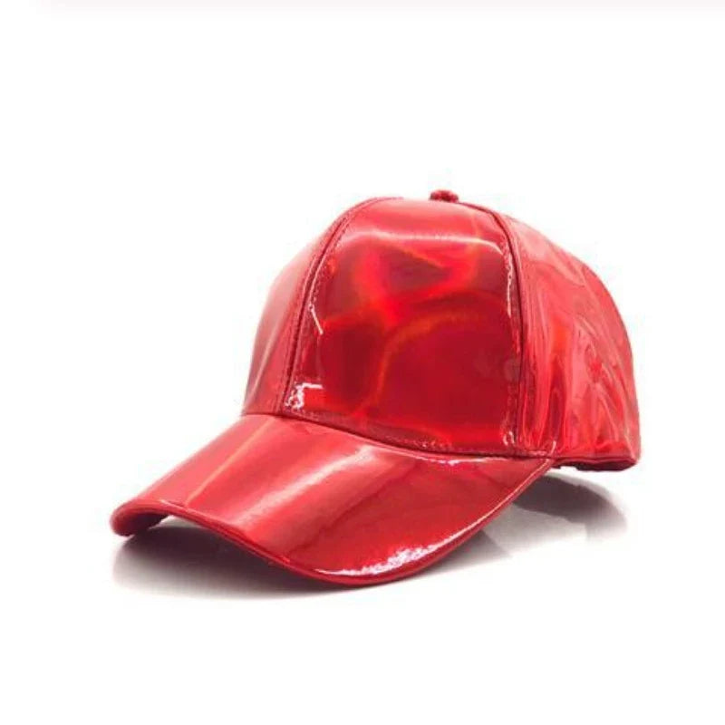 Laser Reflective Color Changing Cap Unisex Glossy Rainbow Baseball Cap Trendy Streetwear Outdoor Sports Baseball Cap
