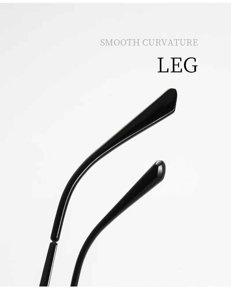 Classic Business Men's Metal Geometric Square Frame Eyewear Customizable Prescription Blue Light Protection Eyewear