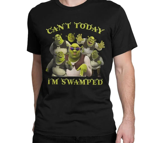 Women's Shrek Fun T-shirt Fashion Short Sleeve Round Neck Print Women Clothing Aesthetic Harajuku Y2k Top Vintage Clothes Cozy