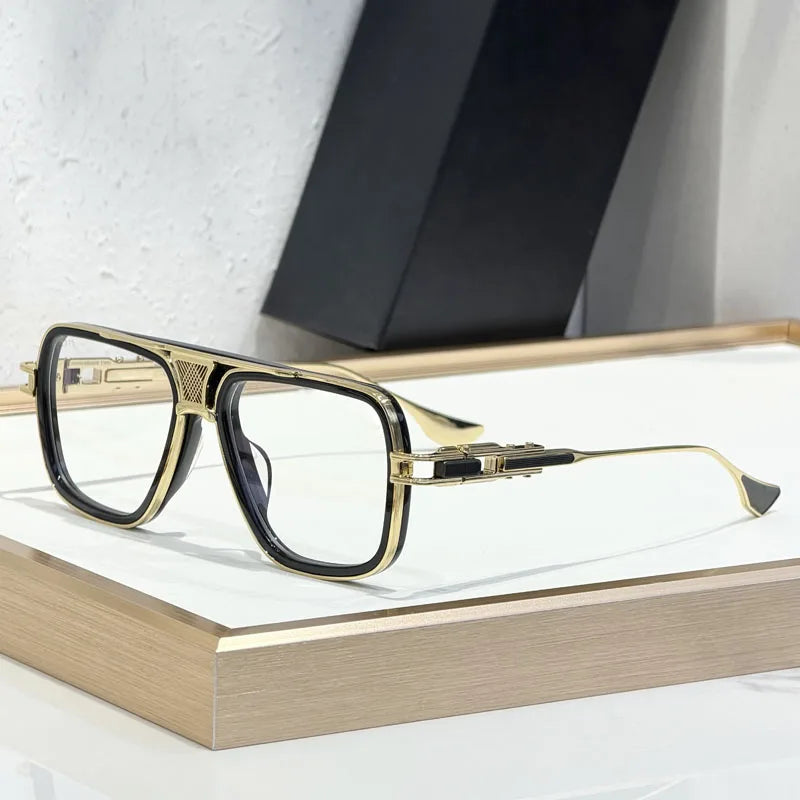 460 Square Alloy High Quality Sunglasses GRAND-DECADE TWO for Men Women Luxury Fashion Brand Design UV400 Eyeglasses with Case