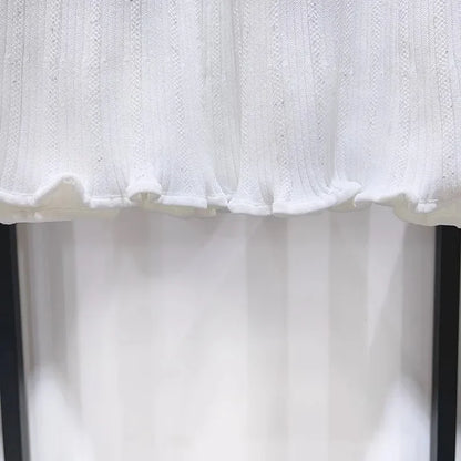 2025 Spring/Summer New Polo Neck Short Sleeve Knitted Dress Y2K Fashion Commuter Elastic Slim Fit Multi Pocket Wrapped Hip Skirt