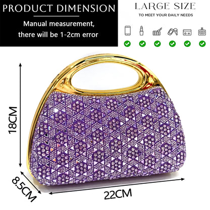 Chic Light Purple Rhinestone Peep-Toe High Heel Sandals and Bag Set for Women –Elegant Italian Party Shoes Perfect for Weddings