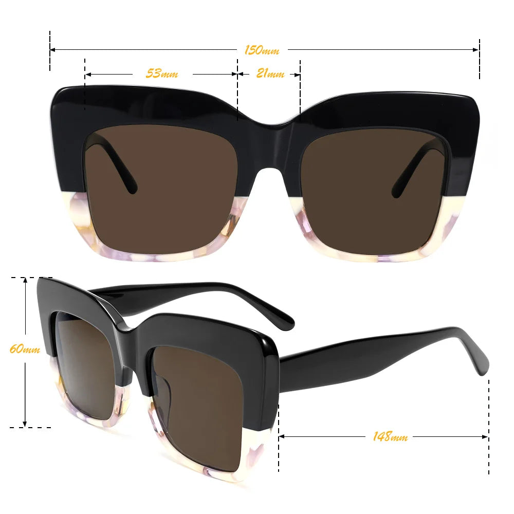 Fashion Sunglasses for Daily Wear Women Retro Asymmetric Cat Frame UV400 Polarized Office Outdoor Style  Fashion Trendy