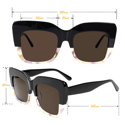 Fashion Sunglasses for Daily Wear Women Retro Asymmetric Cat Frame UV400 Polarized Office Outdoor Style  Fashion Trendy