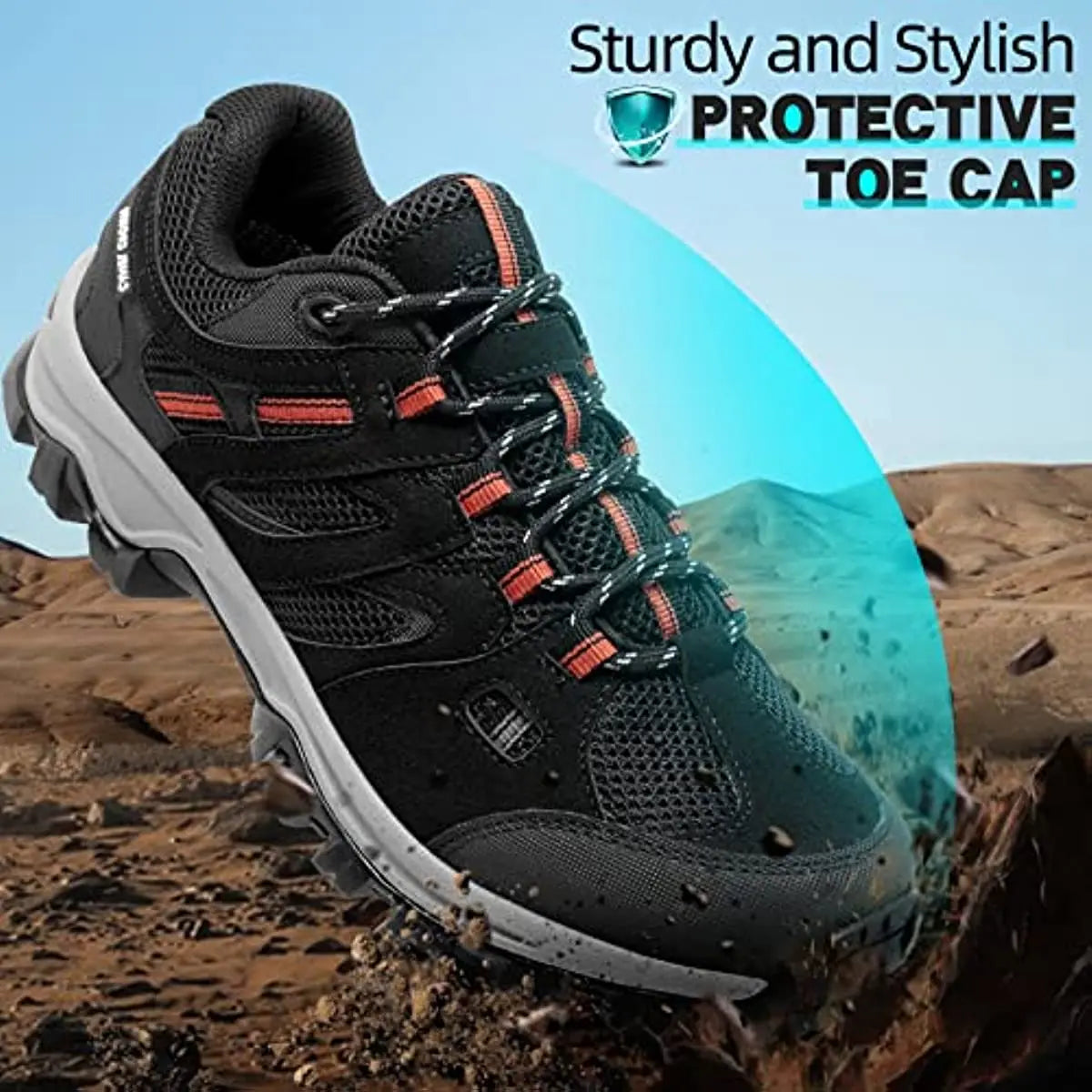 Men's Hiking Shoes Lightweight Trekking Shoes Non-Slip Breathable Outdoor Sneakers for Trail Running Walking