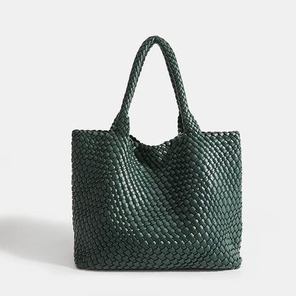 Designer Knitting Fashion Ladies Handbags And PU leather Large-capacity Women's single-shoulder bag Beach Travel Bags