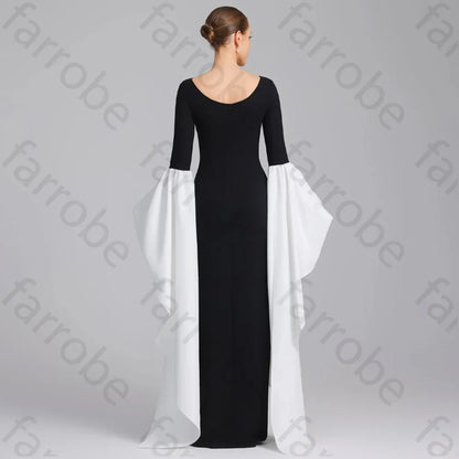 Customized Fitted Gown with Extra Long Sleeves A-Line Evening Dresses Formal Exquisite High Quality Prom Party Gowns for Women