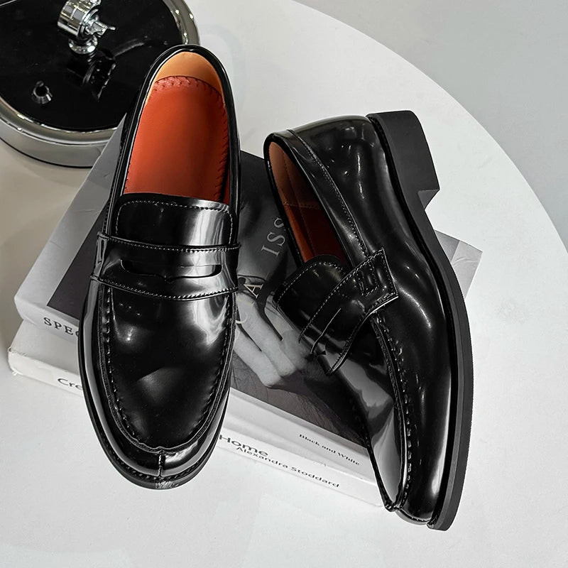 2025New Men Casual Oxford Shoes Genuine Leather Business Tooling Shoes Comfy High Quality Outdoor Antiskid Loafers Walking Shoes