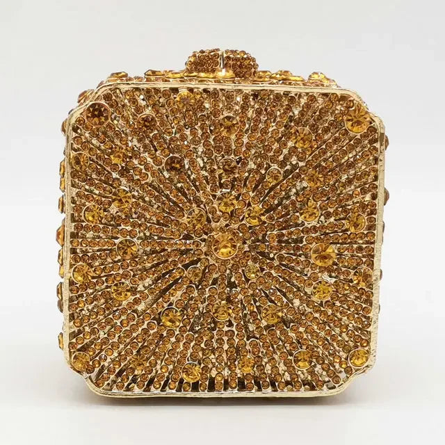 Crystal Women Evening Clutch Bag Wedding Bridal Minaudiere Box Rhinestone Handbags and Purses