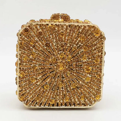 Crystal Women Evening Clutch Bag Wedding Bridal Minaudiere Box Rhinestone Handbags and Purses