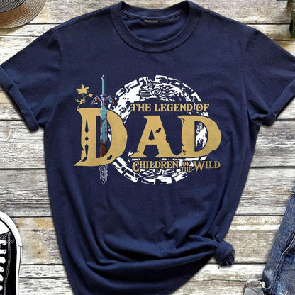 Legend of Dad Gamer Shirt Breath of The Wild Zelda Lover Tshirt Father's Day The Best Gift Tee Men Fashion Summer Cotton Tops