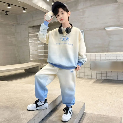 Sweatshirt Set Children's Clothing Boy Suit Costume 8 10 Year Old Clothes Boys Kids Junior Boys' Autumn Winter Child Sets Outfit
